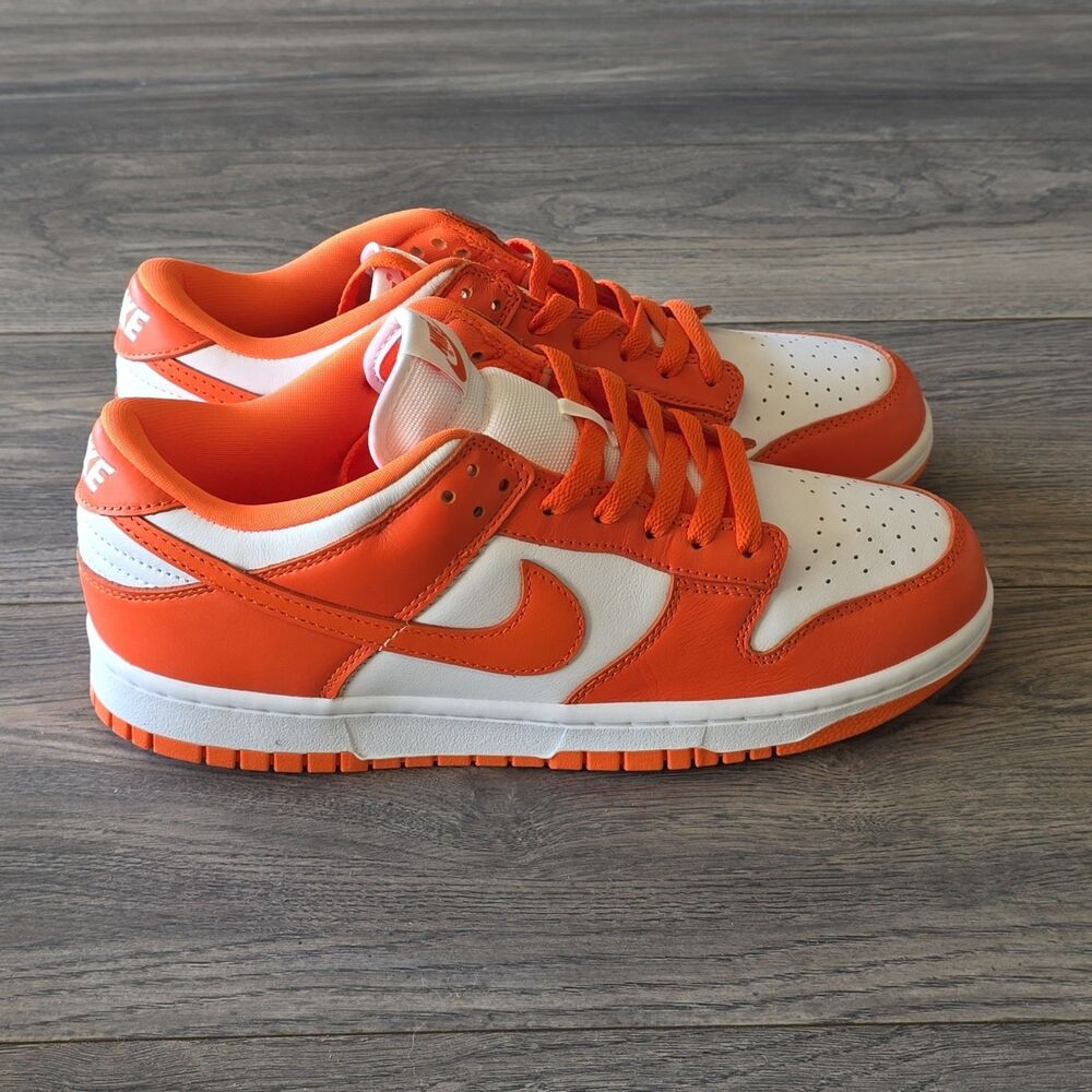 2020 Nike Dunk low SP "Syracuse" White/Orange Men Size 10 CU1726-101
